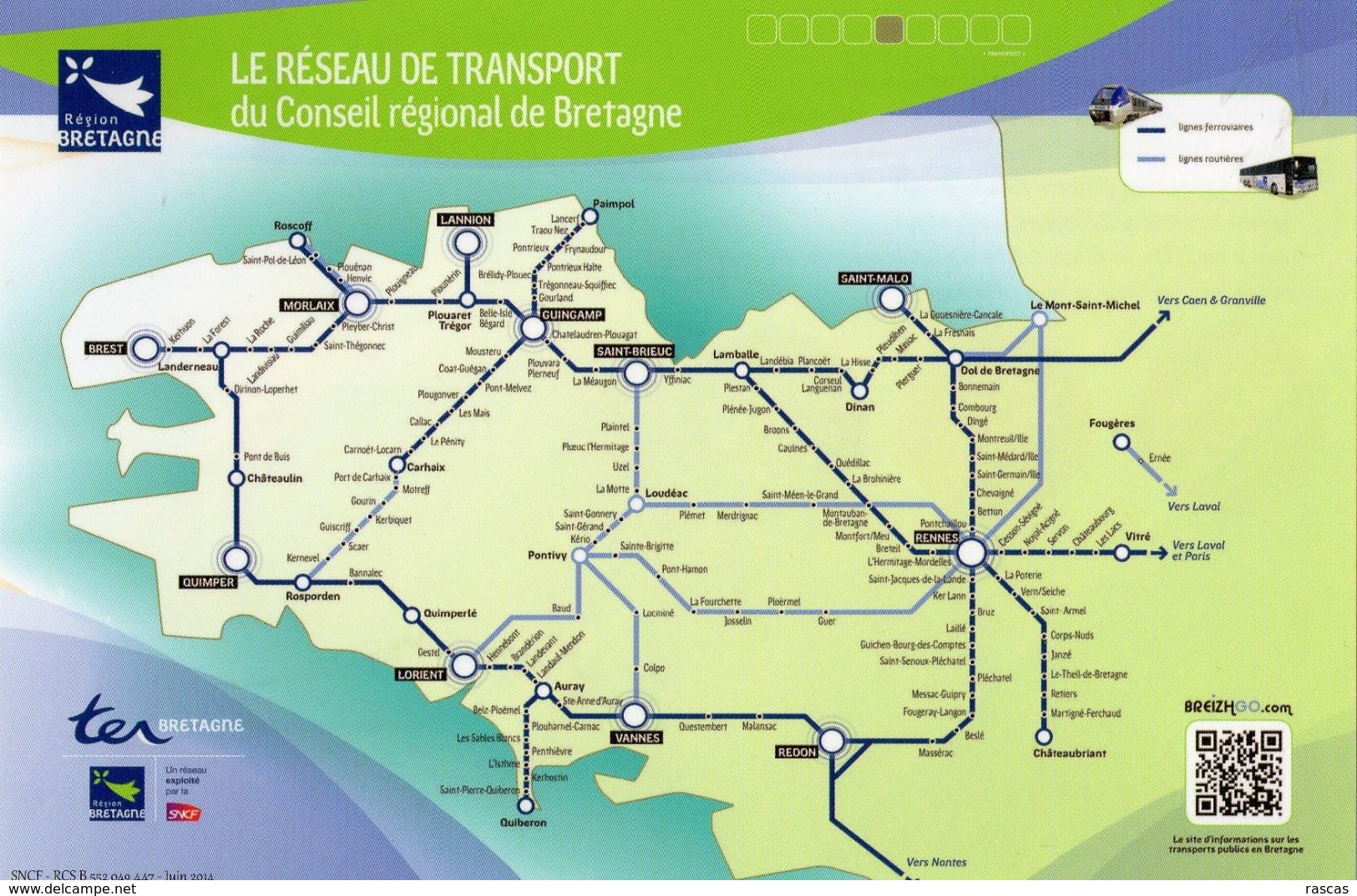 CPM MOLLE - J - TRAIN - TER BRETAGNE - LE RESEAU DE TRANSPORT DU CONSEIL REGIONAL DE BRETAGNE - Altri & Non Classificati