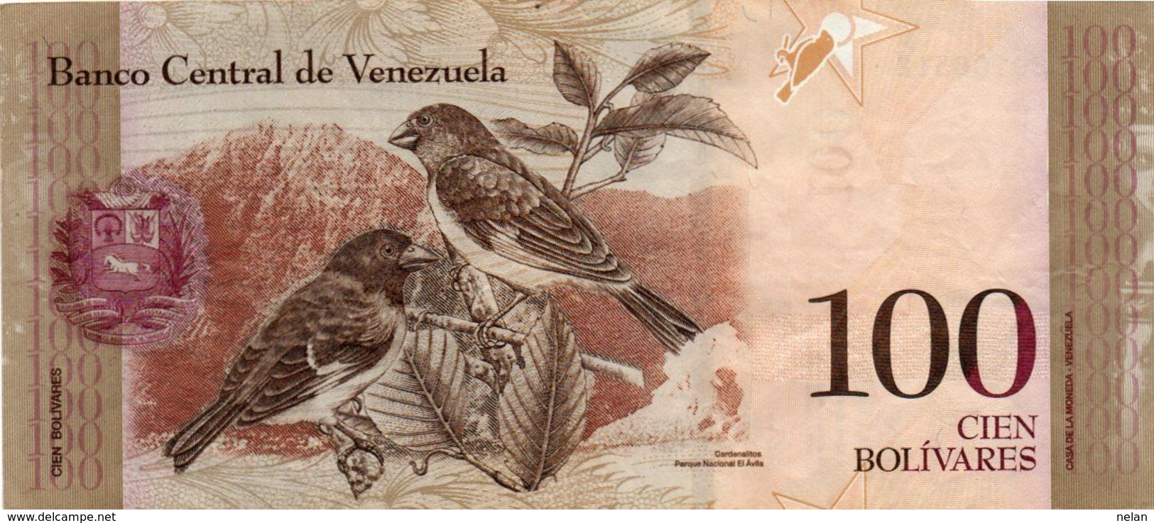 VENEZUELA 100 BOLIVARES 2009  P-93d  Circ. - Venezuela