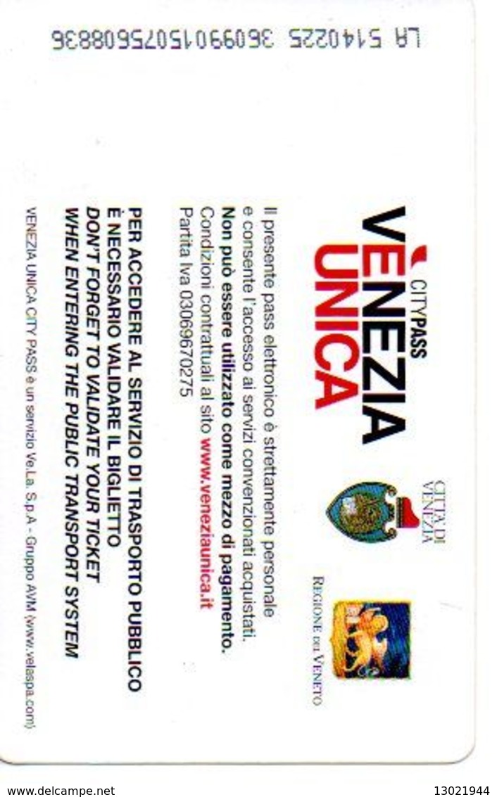 ITALY KEY CASINO    - CASINO' DI VENEZIA - Casino Cards