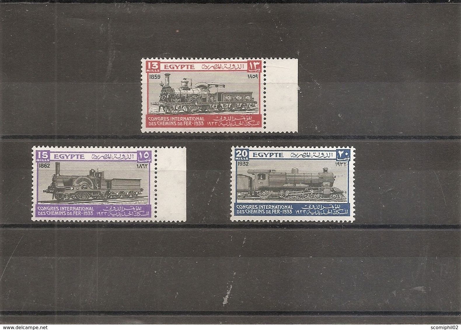 Egypte - Trains ( 147/149 X -MH) - Unused Stamps