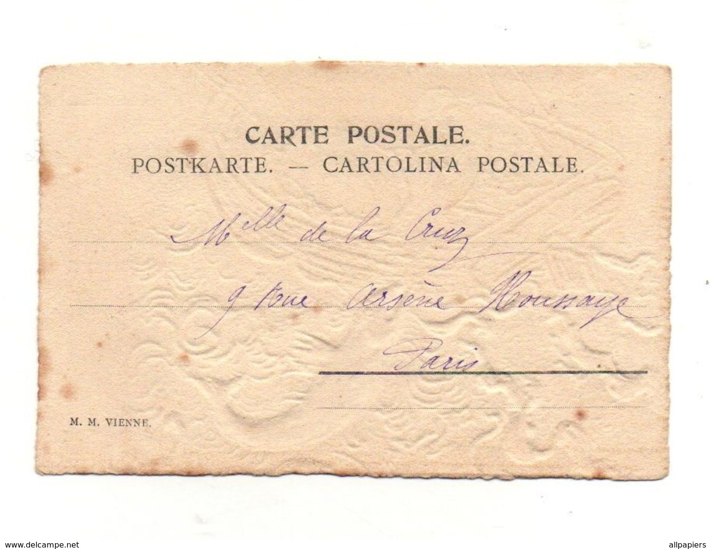 Carte Postale Pêche En Mer En Relief M. M. Vienne- Format : 14x9 Cm - Autres & Non Classés