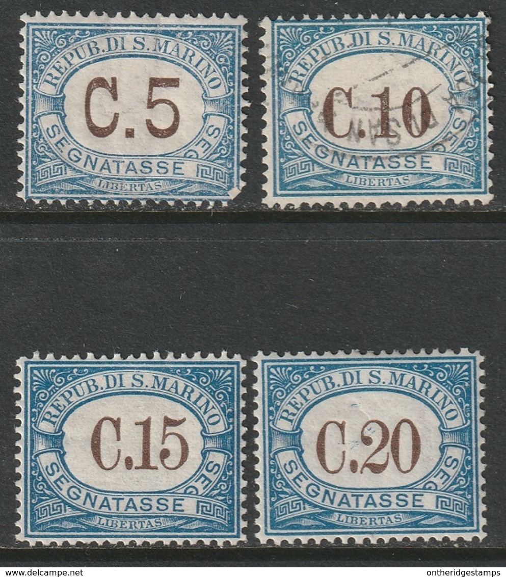 San Marino Sc J19-J22 Postage Due Partial Set MH/used - Segnatasse