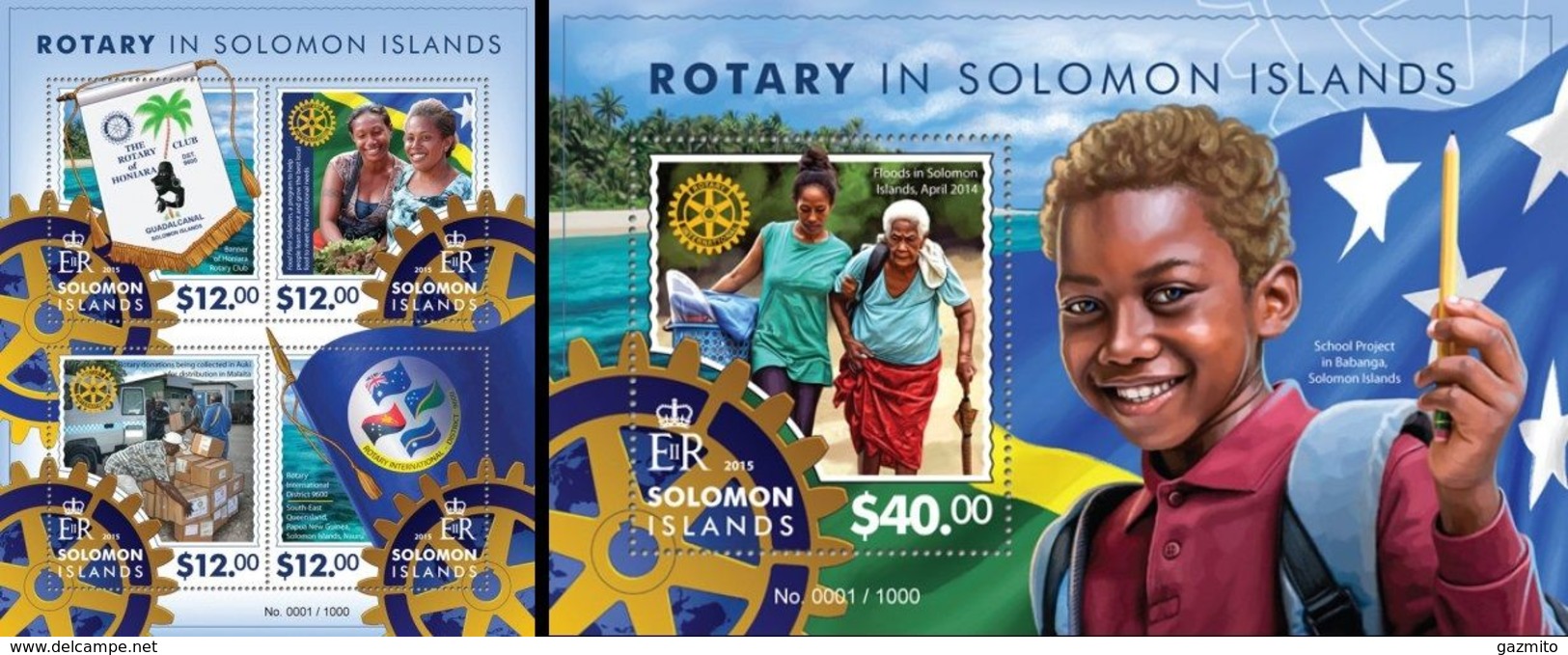 Salomon 2015, Rotary In Salomon, 4val In BF +BF - Solomon Islands (1978-...)