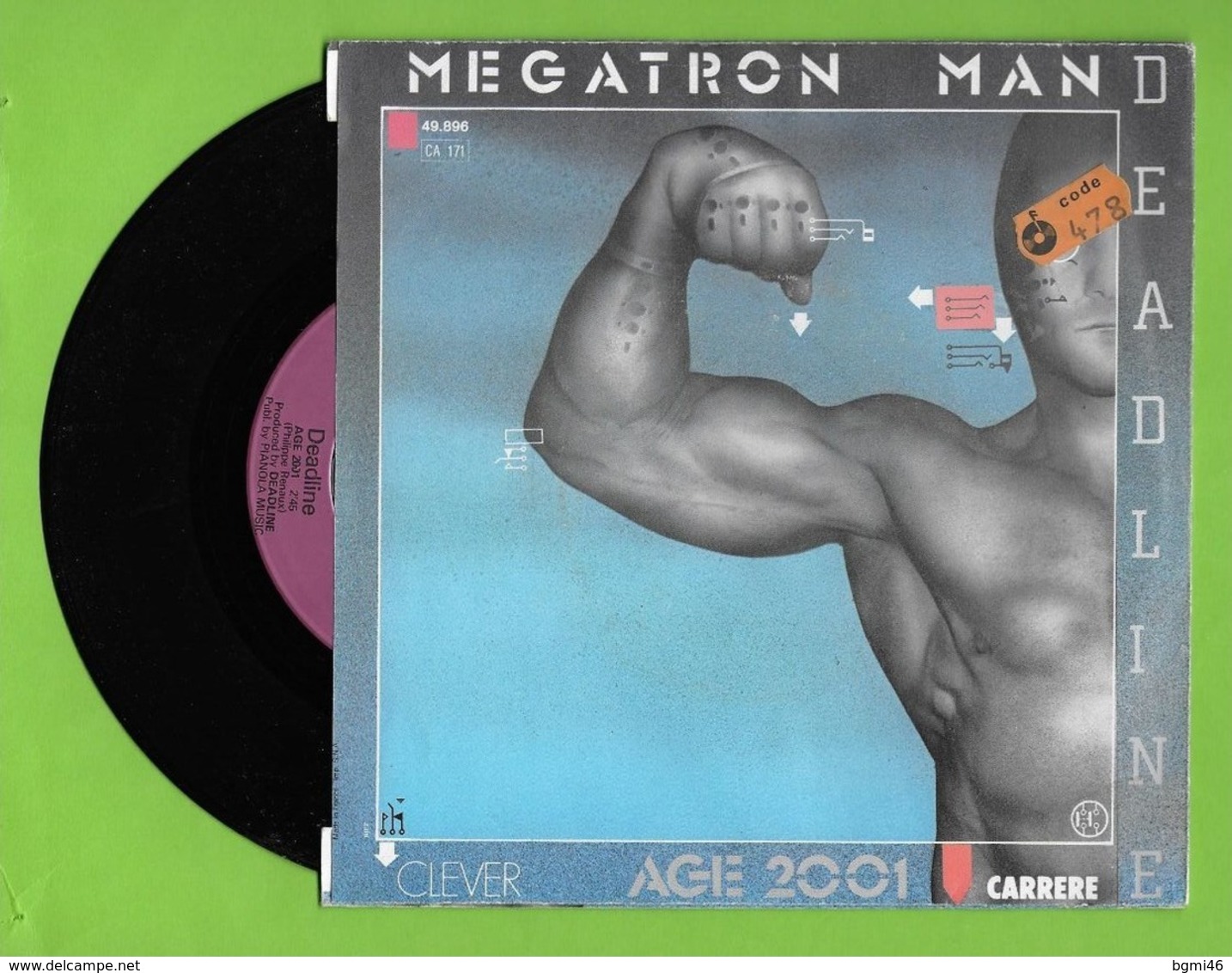Disque Vinyle 45 Tours : DEADLINE   :  MEGATRON MAN..Scan C  : Voir 2 Scans - Instrumental