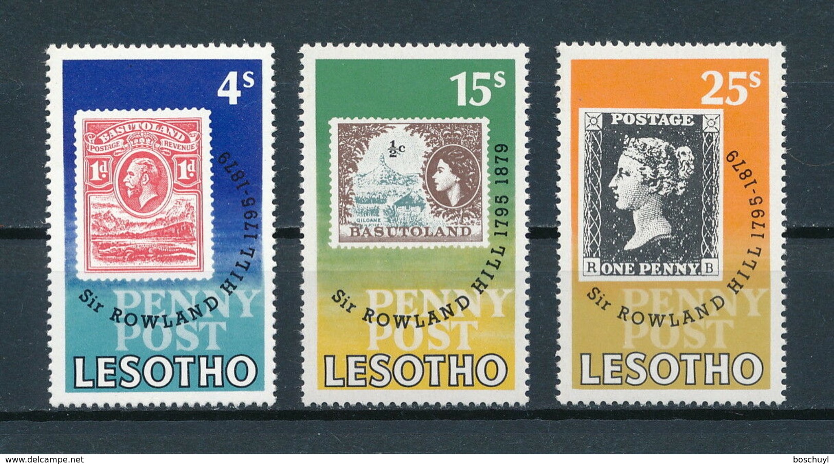 Lesotho, 1979, Rowland Hill, UPU, United Nations, MNH, Michel 274-276 - Lesotho (1966-...)