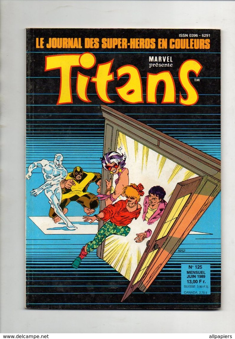 Titans N°125 Les Nouveaux Mutants - Les Vengeurs De La Côte Ouest - Les égarés De 1989 - Titans