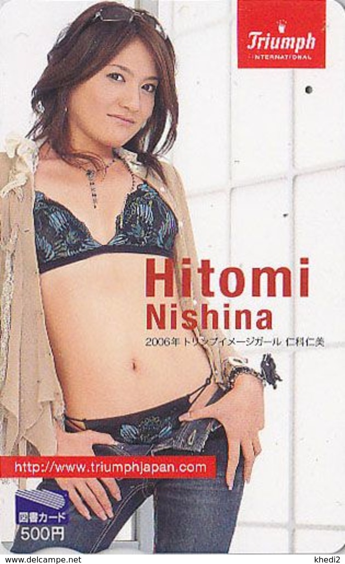 JAPAN Tosho Card - TRIUMPH EROTIC DESSOUS - Carte JAPON Lingerie EROTIQUE FEMME Top Model - Sexy Girl Germany Rel - 6542 - Mode