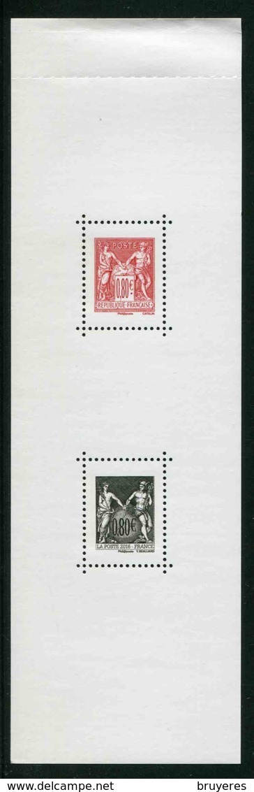 Feuillet** Gommé De 2016 Provenant Du Carnet "140e Anniversaire Du Type SAGE" - Unused Stamps