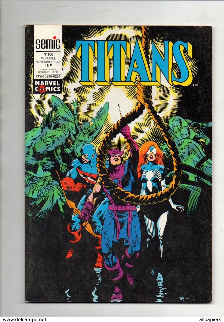 Titans N°166 Captain America - Les Vengeurs De La Côte Ouest - Excalibur De 1992 - Titans