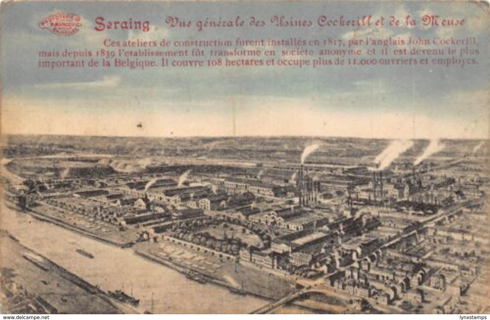 Belgium Seraing General View Usines Cockerill Et De La Meuse Postcard - Autres & Non Classés