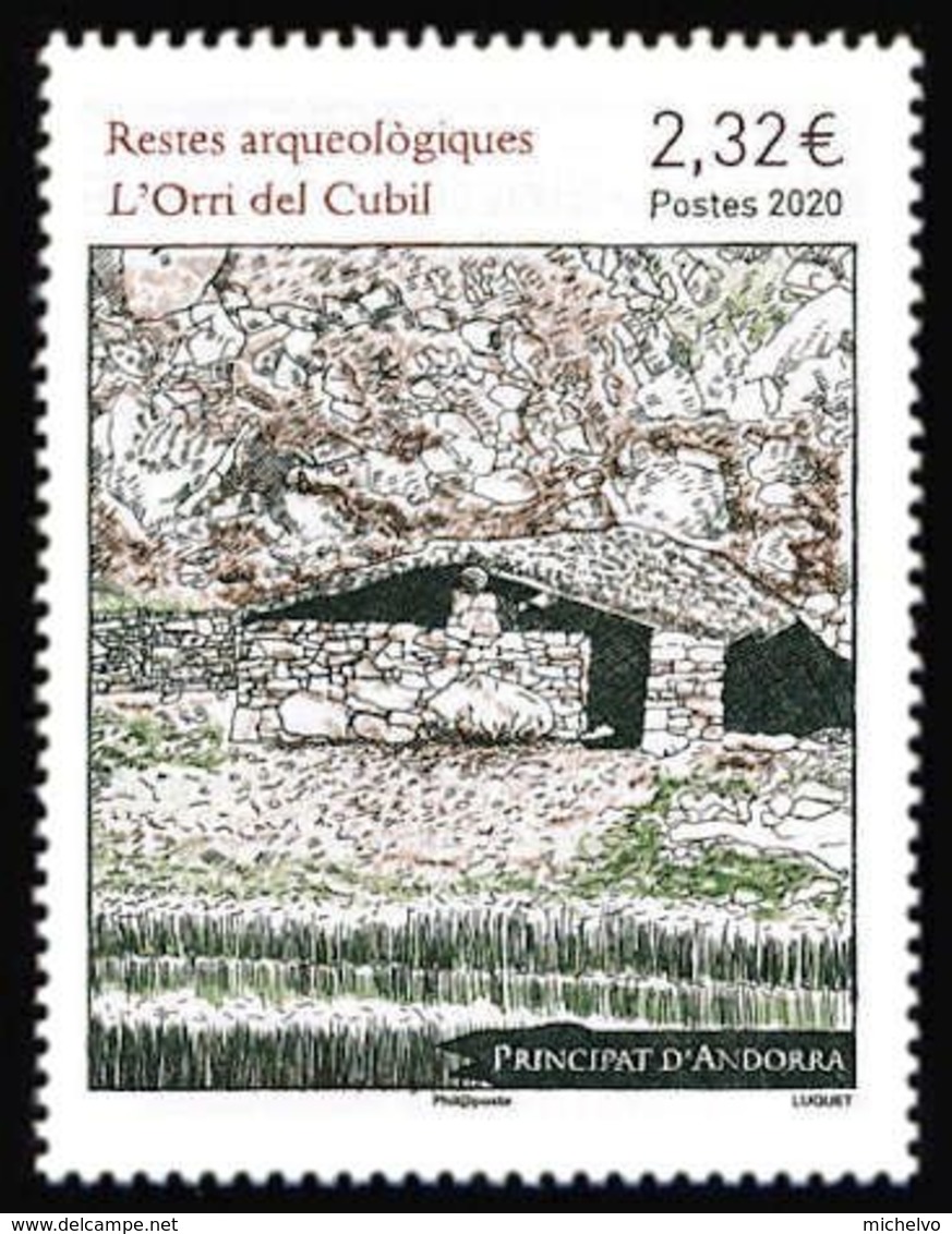 Andorre 2020 - Restes Archéologiques L'Orri Del Cubil ** - Unused Stamps