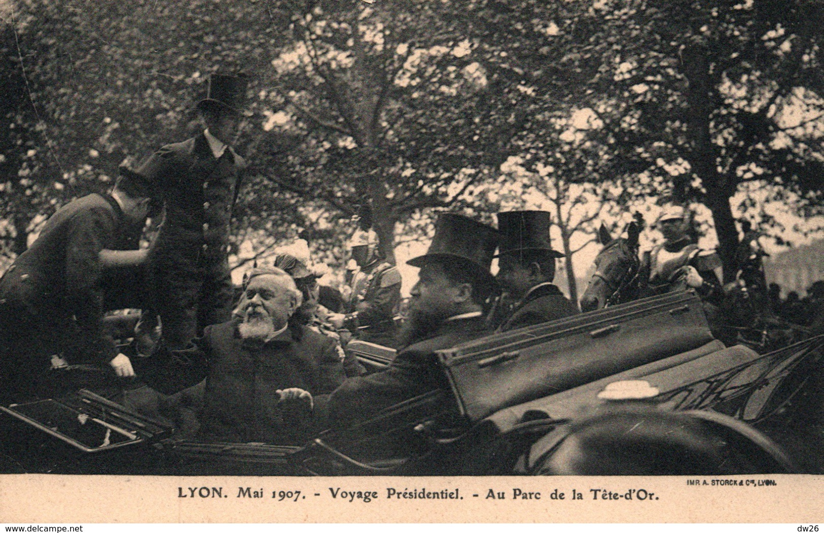 Lyon Mai 1907 - Voyage Présidentiel (Armand Fallières) Au Parc De La Tête D'Or - Carte Non Circulée - Evenementen