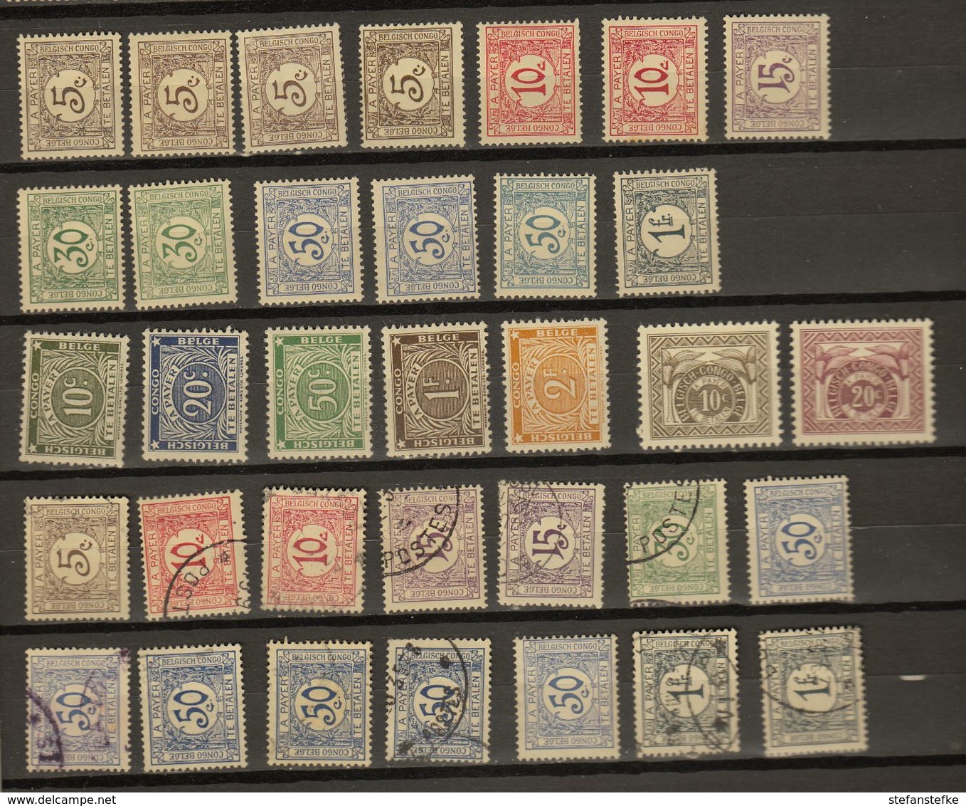 Congo Belge Ocb Nr :  TAXE Stock Lot * MH Or Used  (zie Scan) Couleurs !! - Neufs