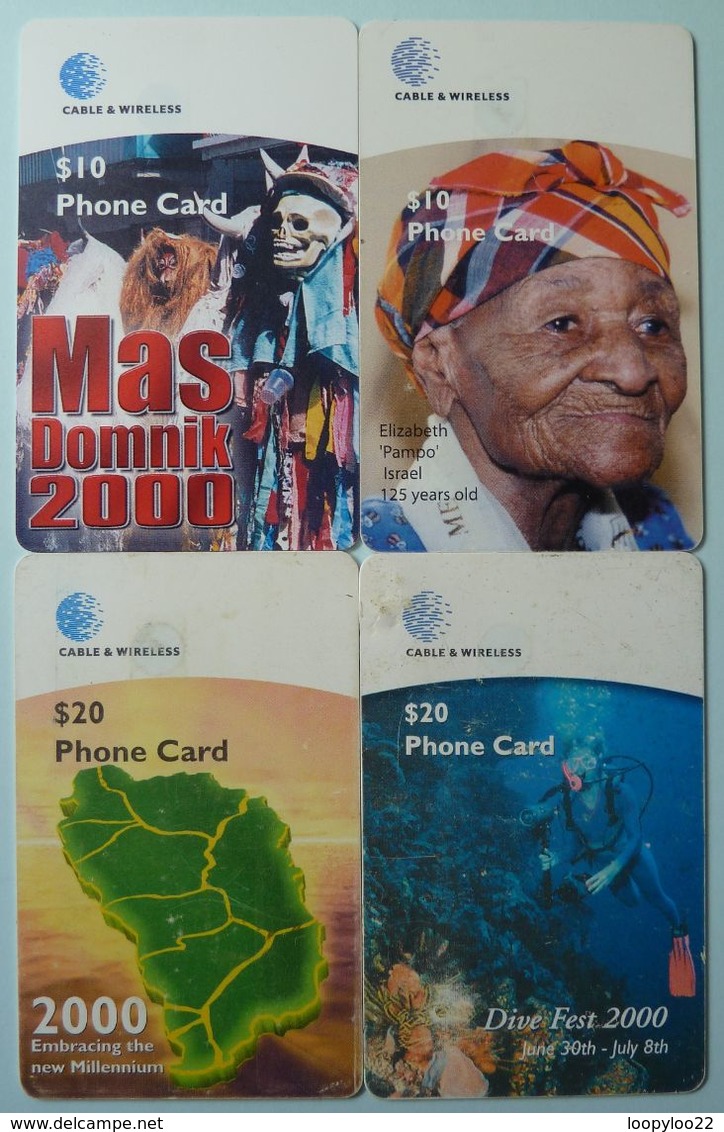 DOMINICA - Chip - Group Of 4 - Used - Dominique