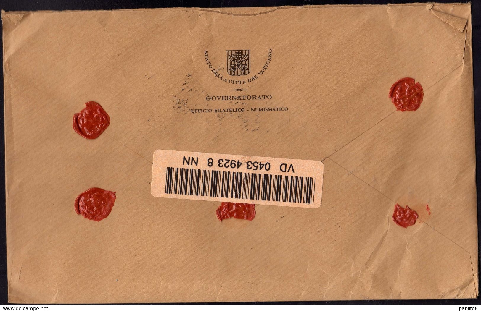 CITTÀ DEL VATICANO VATIKAN VATICAN 7 2 2006 SAN PIO V PAPA POPE 2004 € 2,00 BUSTA ASSICURATA COVER REGISTERED LETTER - Storia Postale