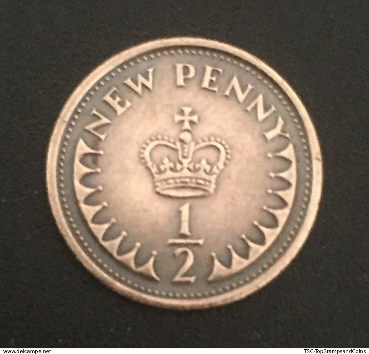 $$GB400 - Queen Elizabeth II - 1/2 New Penny Coin - Great-Britain - 1976 - 1/2 Penny & 1/2 New Penny