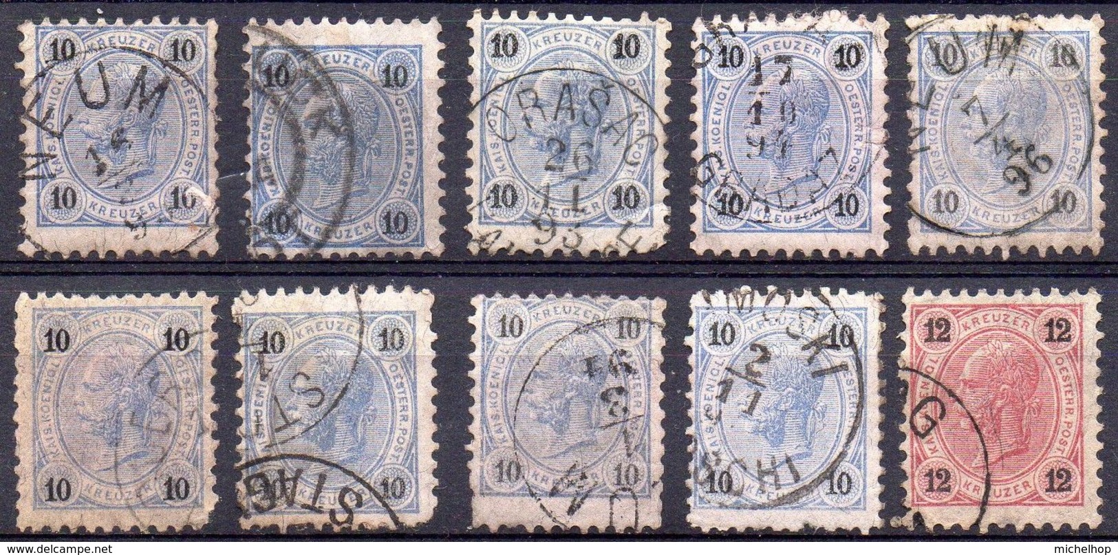 Yv 50 (9 Ex.) + Yv 51 (1 Ex.) - Lot Of 10 Stamps To Check - Oblitérés