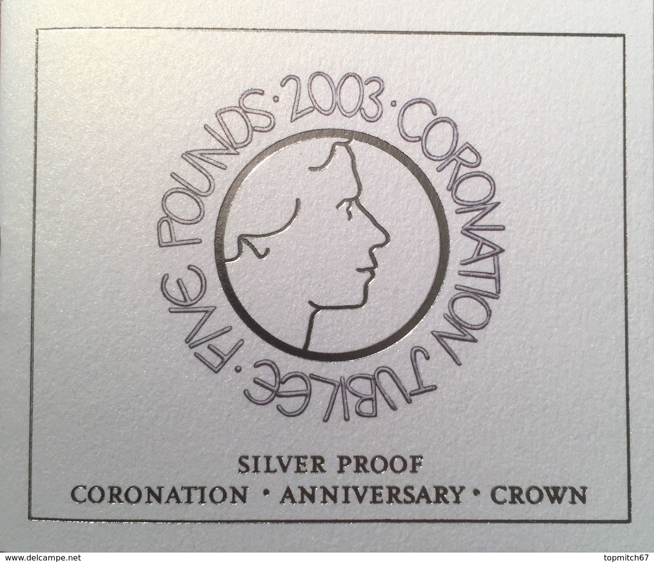 $$GB850 - Queen Elizabeth II Coronation Jubilee - 5 Pounds Silver Proof Coin - Great-Britain - 2003 - Mint Sets & Proof Sets