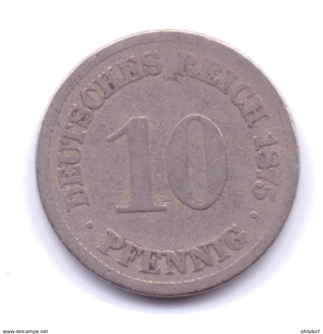 DEUTSCHES REICH 1875 J: 10 Pfennig, KM 4 - 10 Pfennig