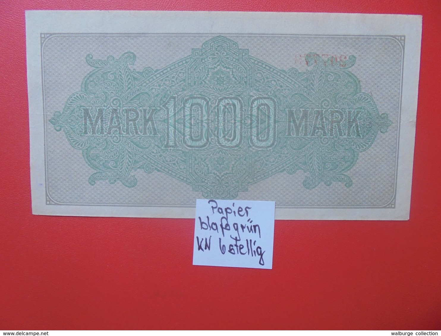 Reichsbanknote 1000 MARK 1922 VARIANTE CIRCULER (B.16) - 1000 Mark