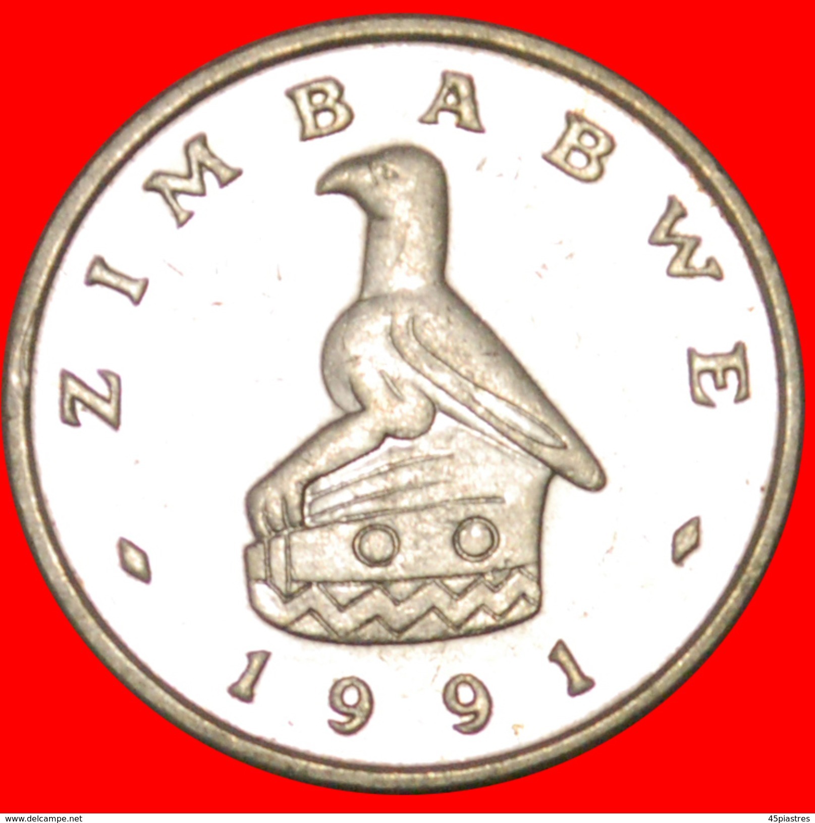 · GREAT BRITAIN: ZIMBABWE &#x2605; 10 CENTS 1991 MINT LUSTER! LOW START&#x2605; NO RESERVE! - Zimbabwe