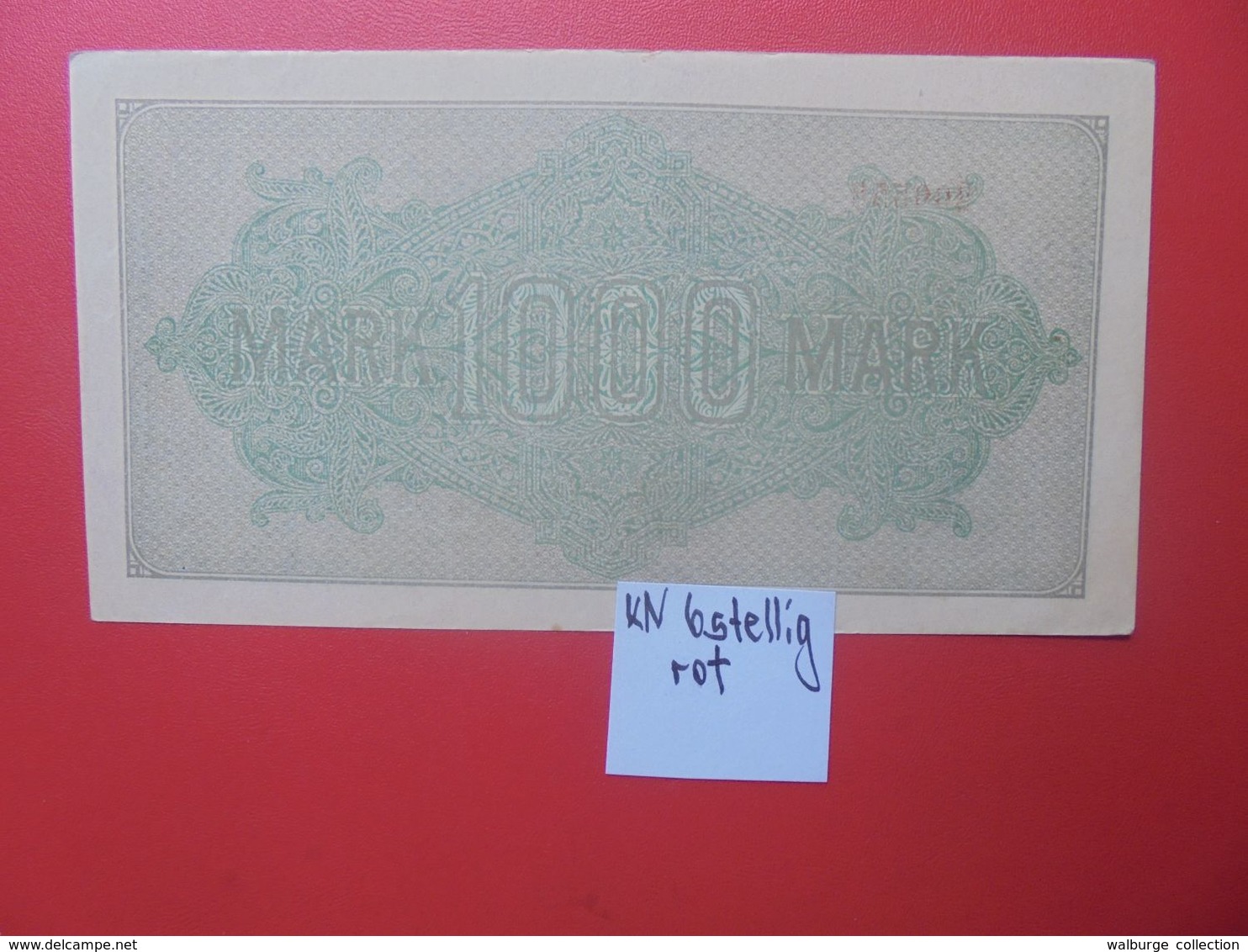 Reichsbanknote 1000 MARK 1922 VARIANTE CIRCULER (B.16) - 1000 Mark