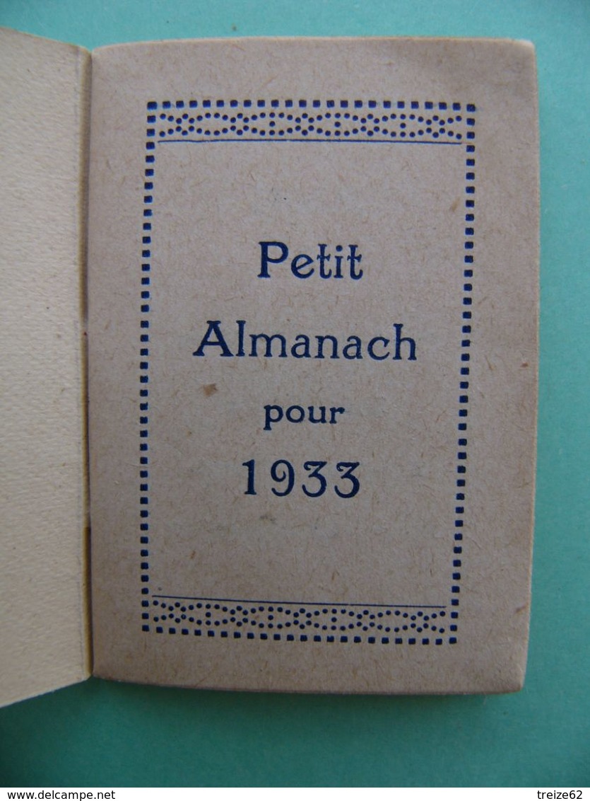 Calendrier Petit Almanach 1933 - Tamaño Pequeño : 1921-40