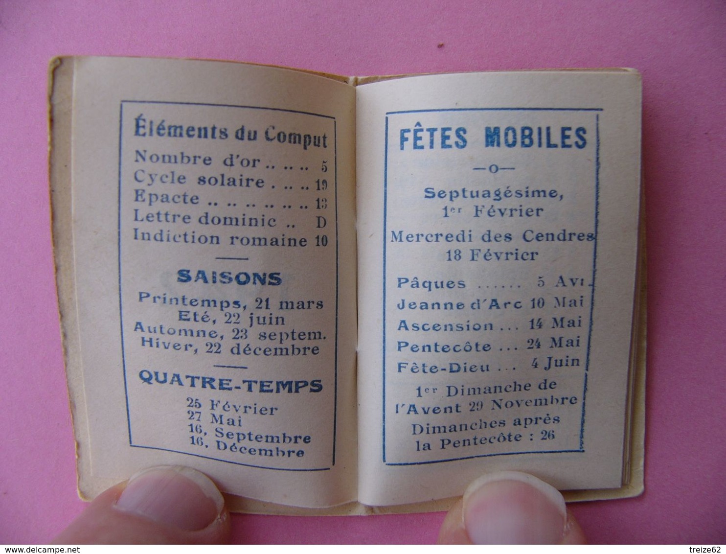 Calendrier De Poche 1942 Librairie Gambier Tours 37 - Petit Format : 1941-60