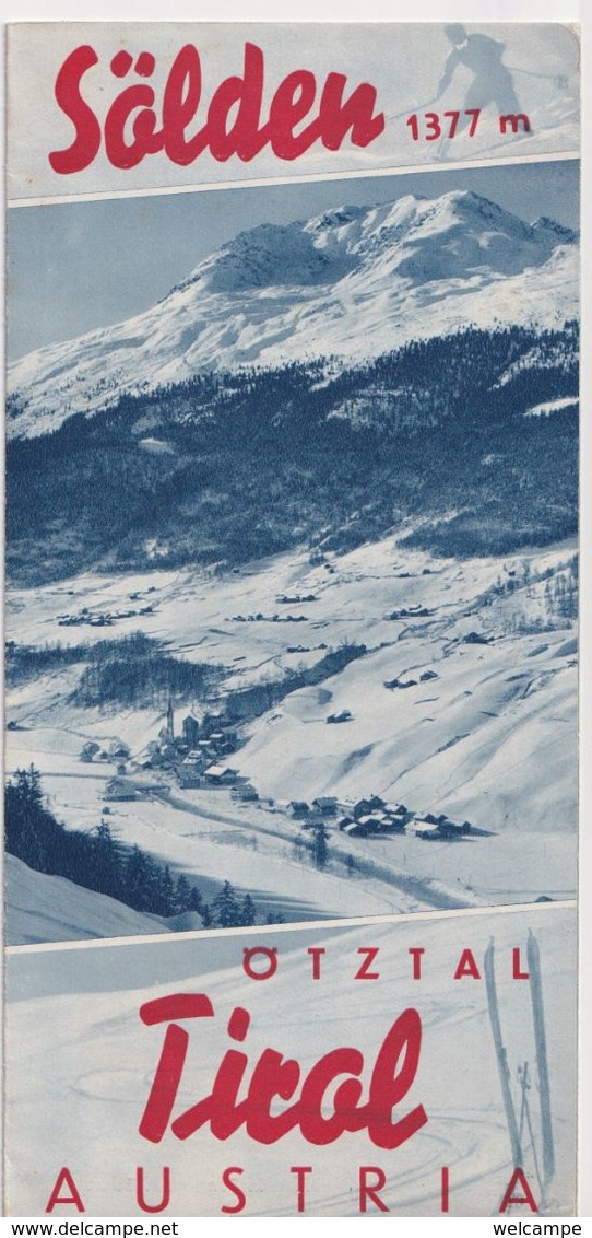 ALTE BROSCHURE - OESTERREICH - TIROL - SOLDEN - OTZTAL - 10,5 X 22 CM - WINTERSPORT - SKI - Dépliants Touristiques