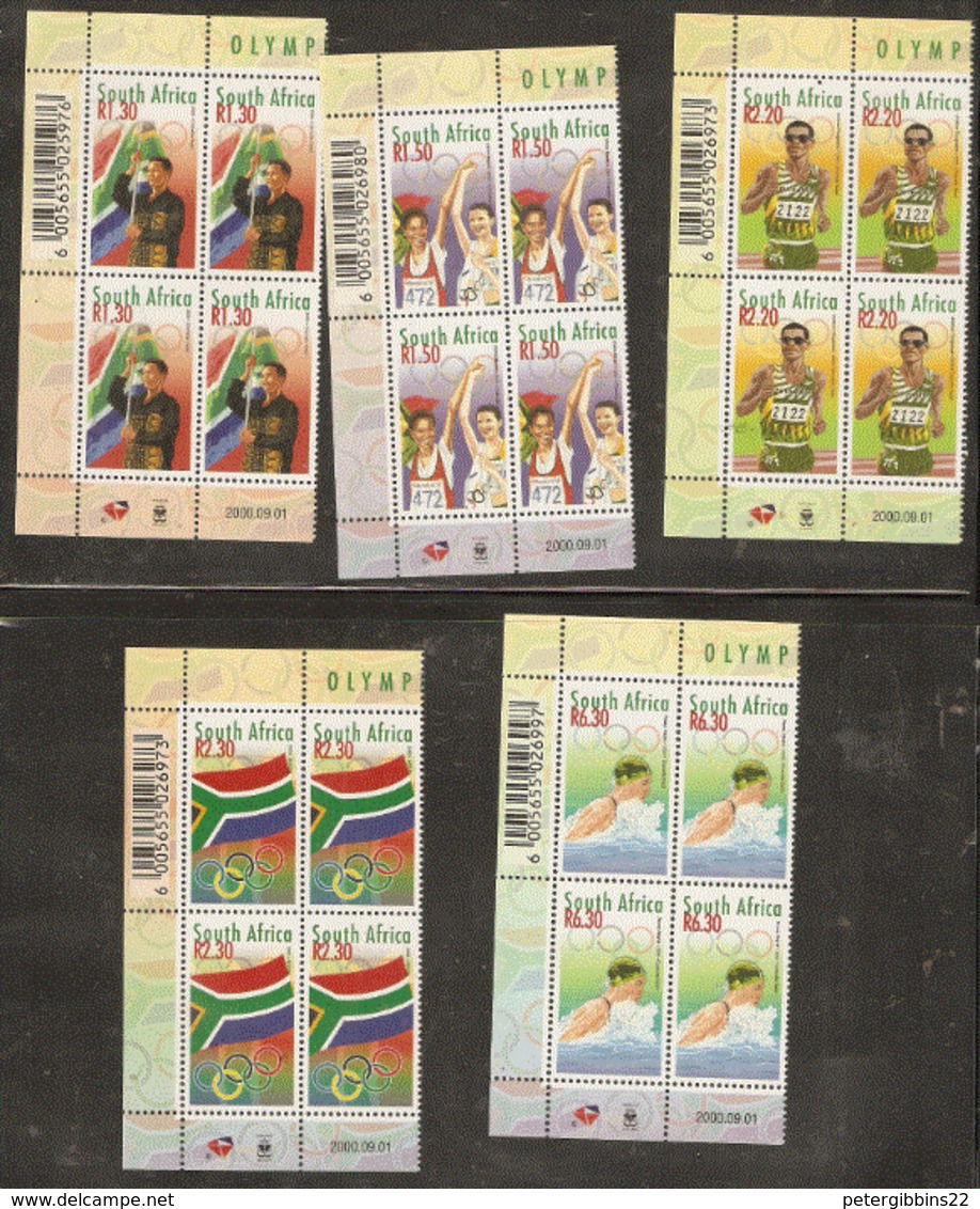 South Africa  2000  1926-9  Olympics  Blocks Of Four   Unmounted Mint - Neufs