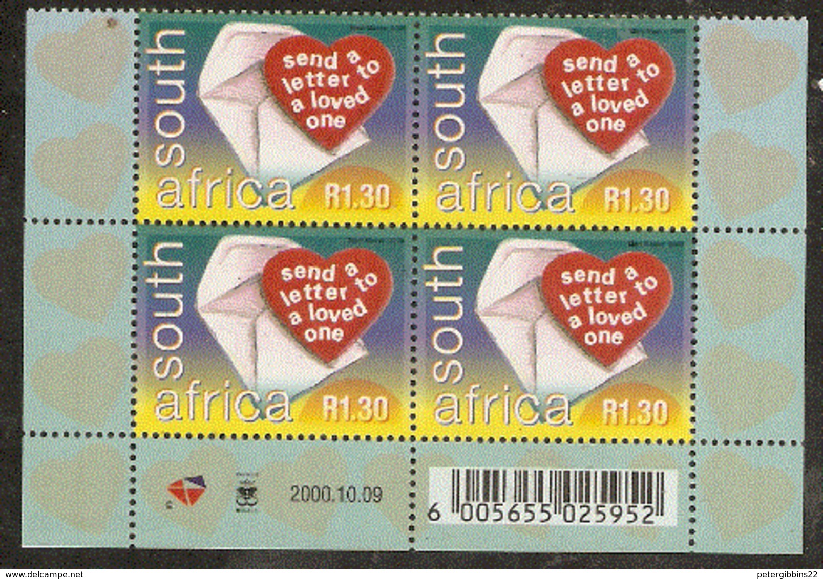 South Africa  2000  1202 World Post Day Block Of Four   Unmounted Mint - Nuovi