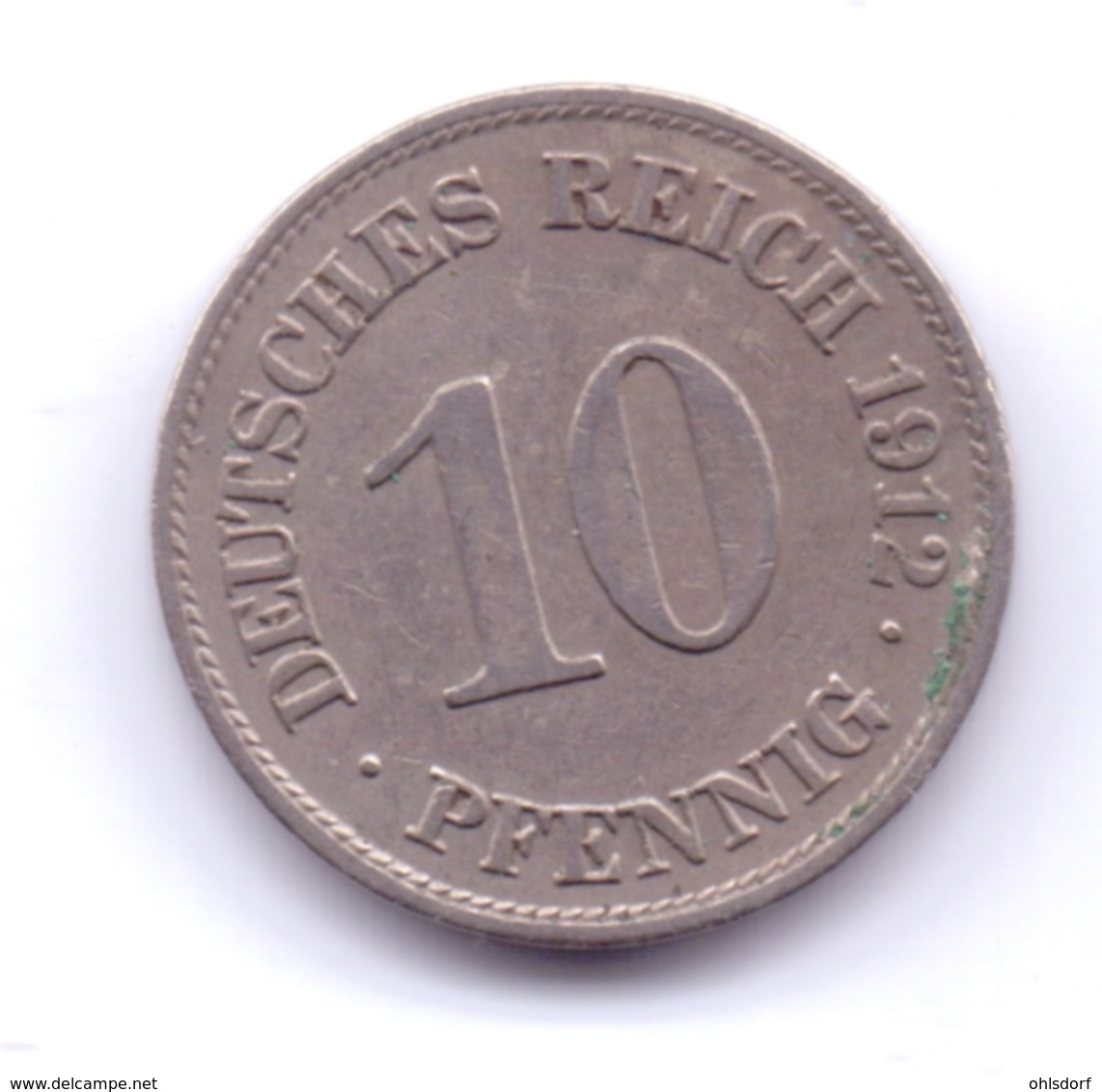 DEUTSCHES REICH 1912 E: 10 Pfennig, KM 12 - 10 Pfennig