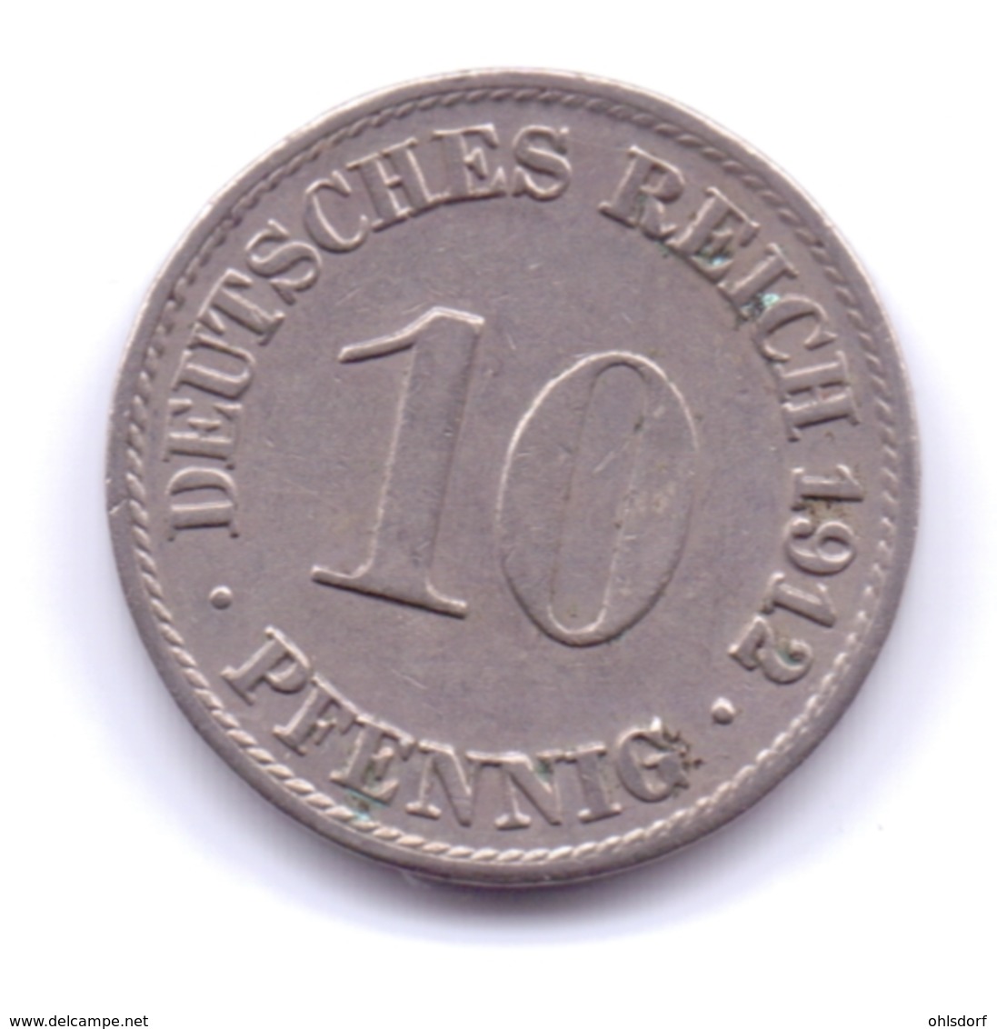 DEUTSCHES REICH 1912 A: 10 Pfennig, KM 12 - 10 Pfennig