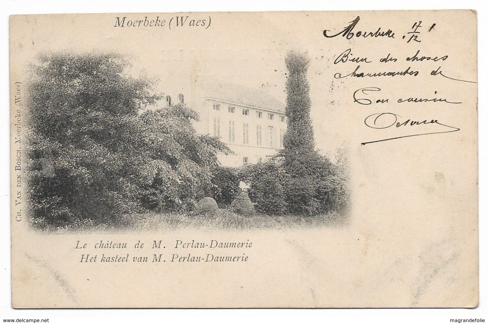 CPA PK  MOERBEKE WAES  LE CHATEAU DE M. PERLAU DAUMERIE - Autres & Non Classés