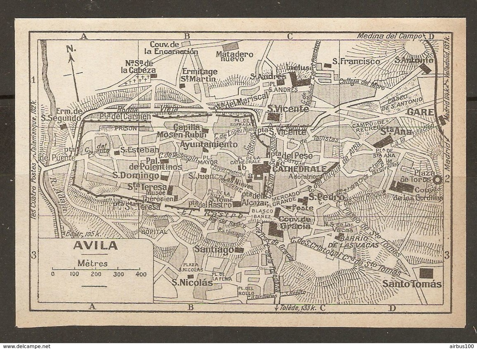 CARTE PLAN MAPA MAP 1935 AVILA - ESPAGNE ESPANA SPAIN - Topographische Karten