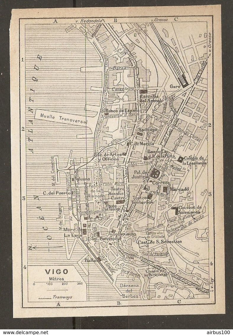 CARTE PLAN MAPA MAP 1935 VIGO - ESPAGNE ESPANA SPAIN - Cartes Topographiques