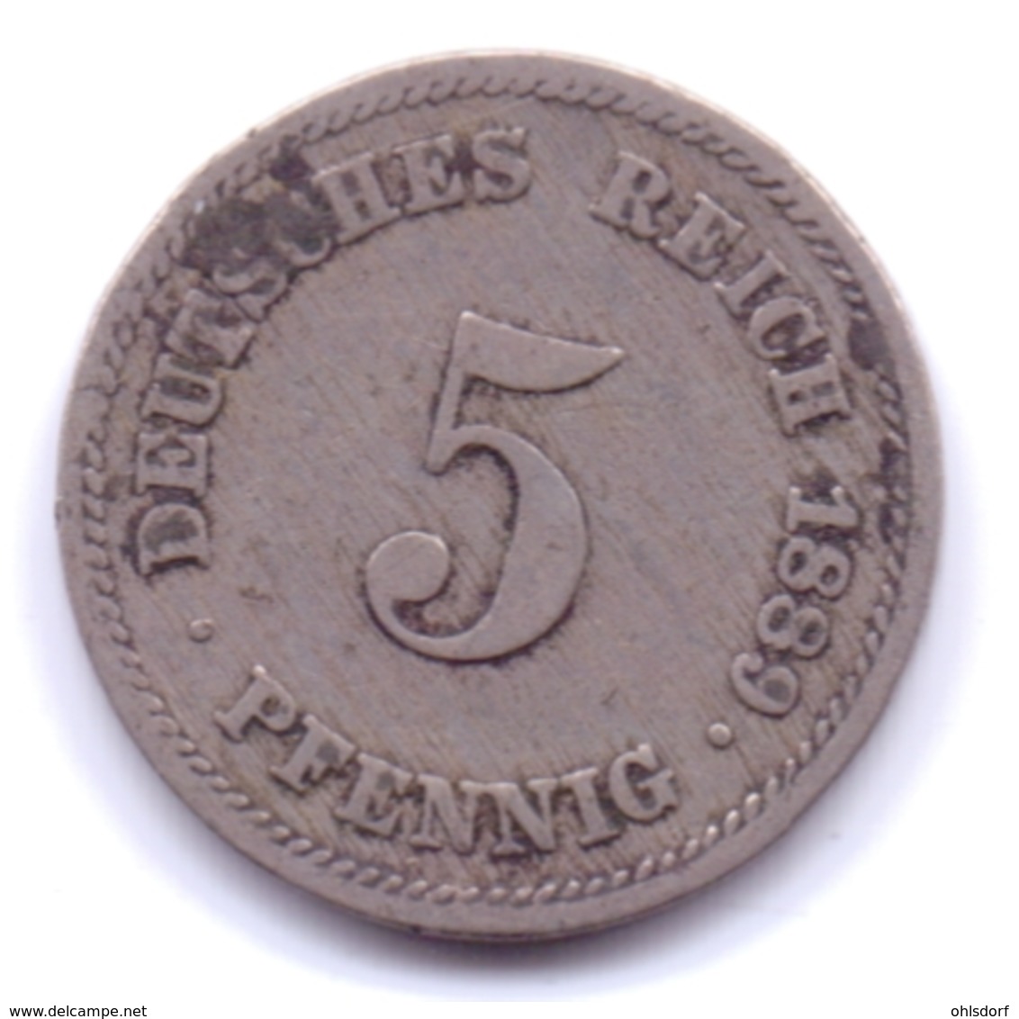 DEUTSCHES REICH 1889 E: 5 Pfennig, KM 11 - 5 Pfennig