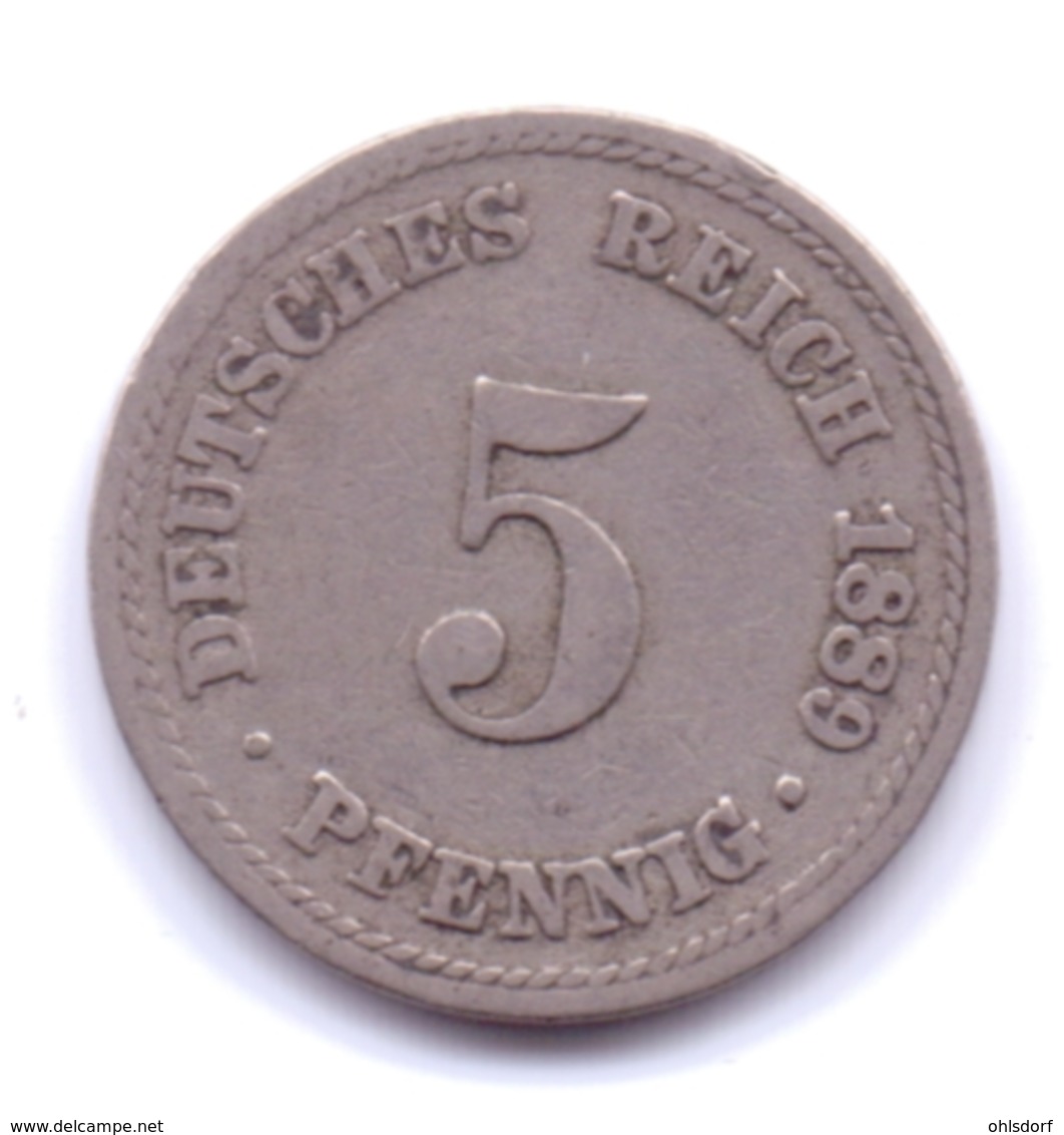 DEUTSCHES REICH 1889 A: 5 Pfennig, KM 11 - 5 Pfennig