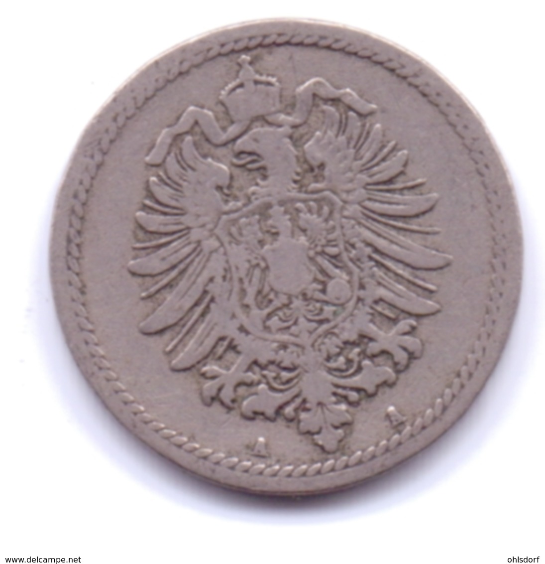 DEUTSCHES REICH 1889 A: 5 Pfennig, KM 11 - 5 Pfennig