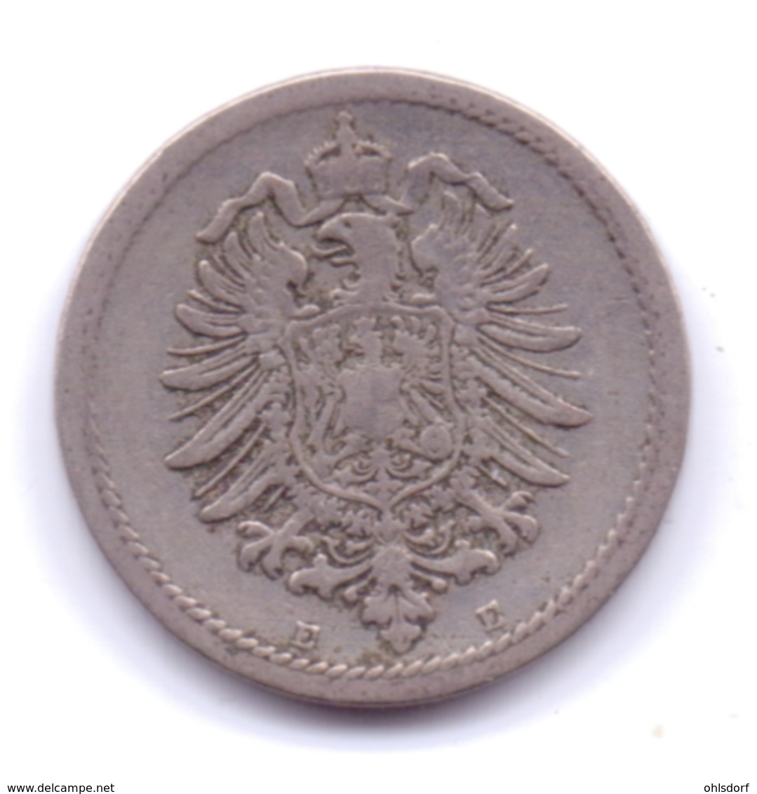 DEUTSCHES REICH 1876 E: 5 Pfennig, KM 3 - 5 Pfennig