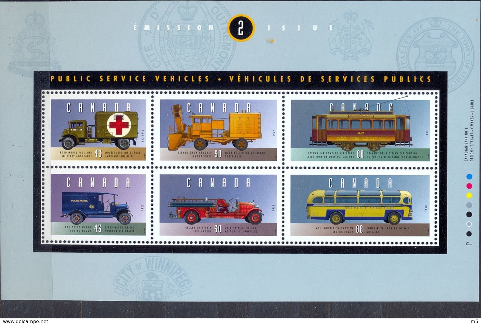 CANADA - MNH - CARS - MI.NO.BL 12 - CV = 11 € - Blocks & Sheetlets