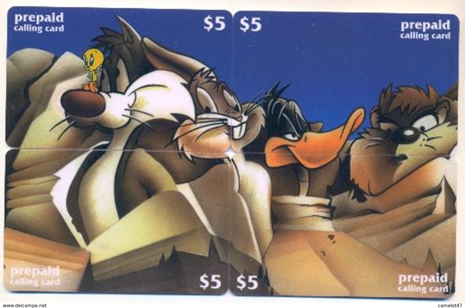 Looney Tunes, $5, LDPC, 4 Prepaid Calling Cards, PROBABLY FAKE, # Wb-3 - Rompecabezas