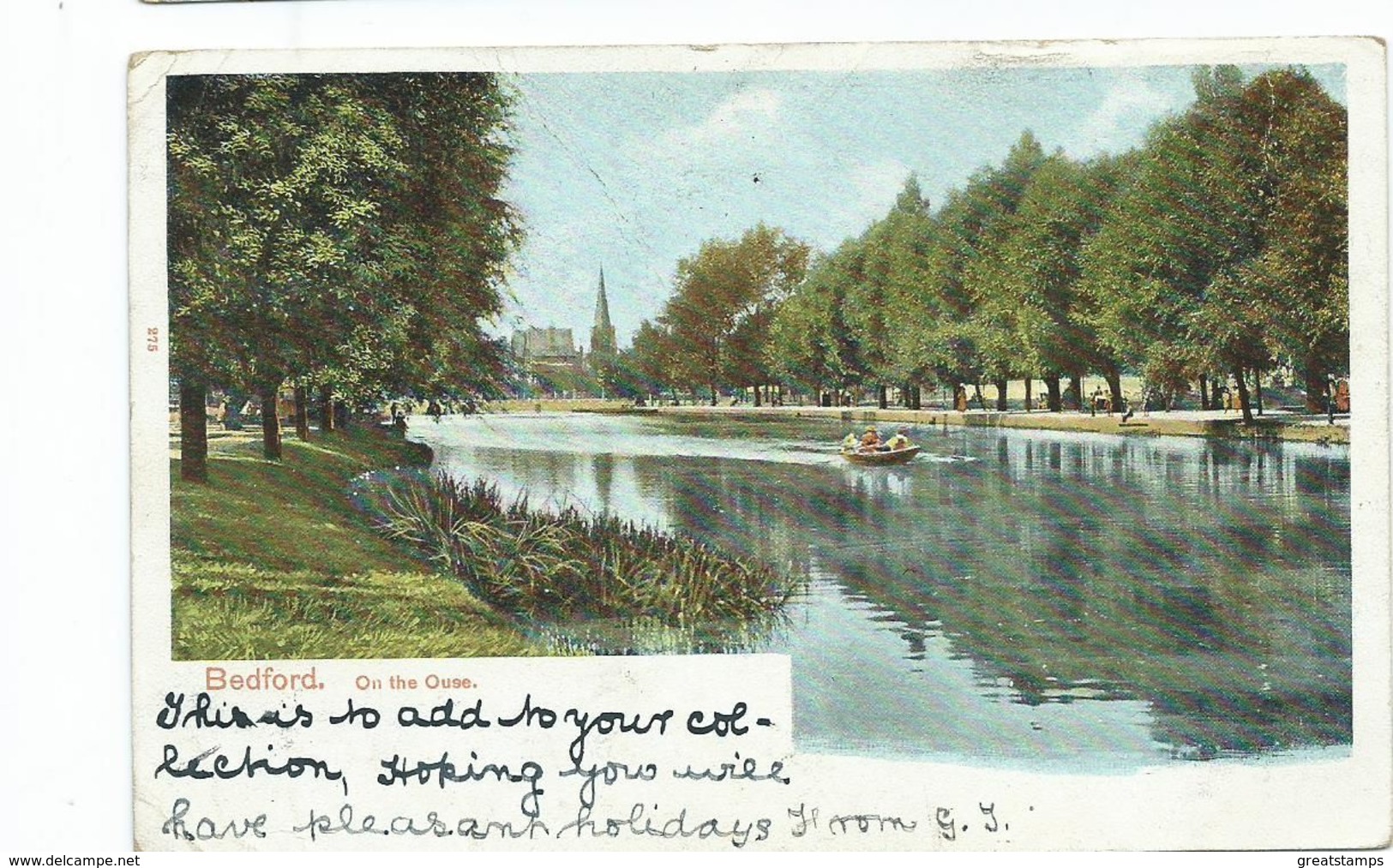 Bedfordshire Bedford On The Ouse Peacock Postcard Bedford Squared Circle Posted 1902 - Bedford