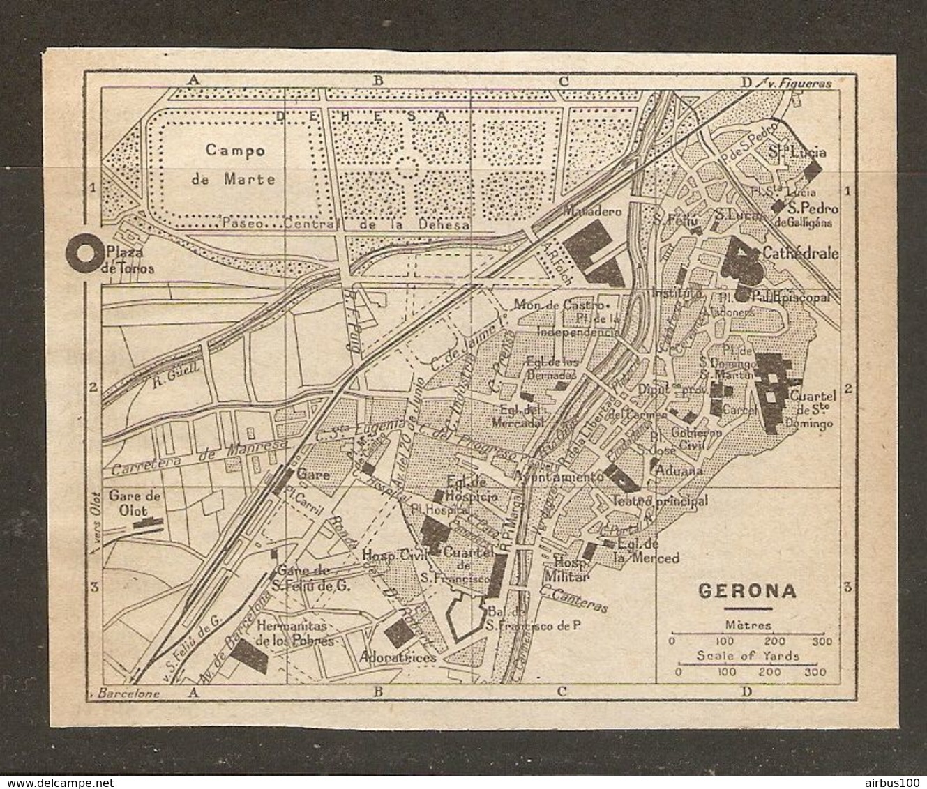 CARTE PLAN MAPA MAP 1935 GERONA - ESPAGNE ESPANA SPAIN - Cartes Topographiques