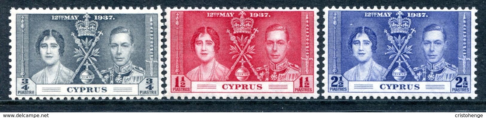 Cyprus 1937 KGVI Coronation Set MNH (SG 148-150) - Cyprus (...-1960)