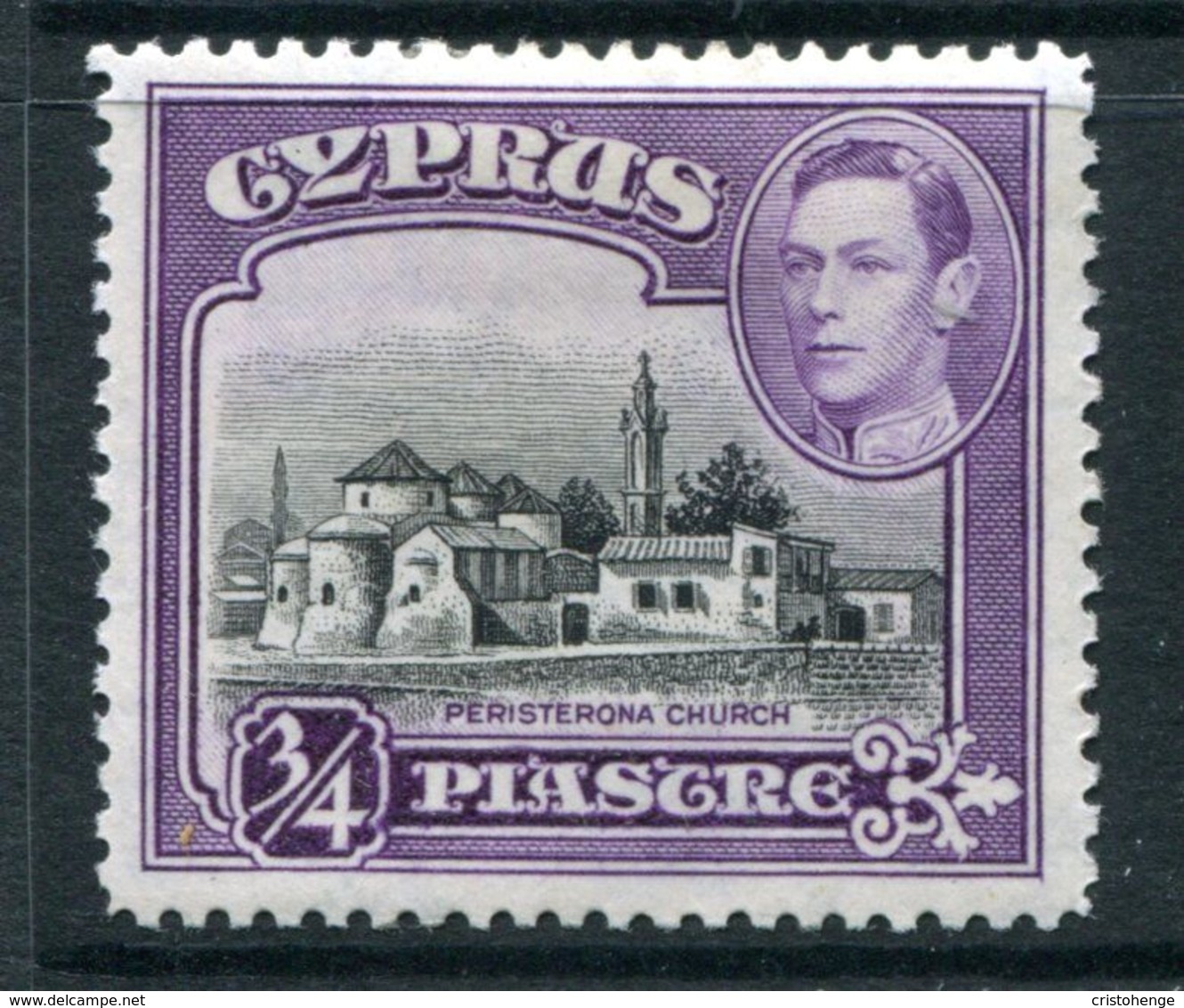 Cyprus 1938-51 KGVI Pictorial Definitives - ¾pi Peristerona Church HM (SG 153) - Cyprus (...-1960)