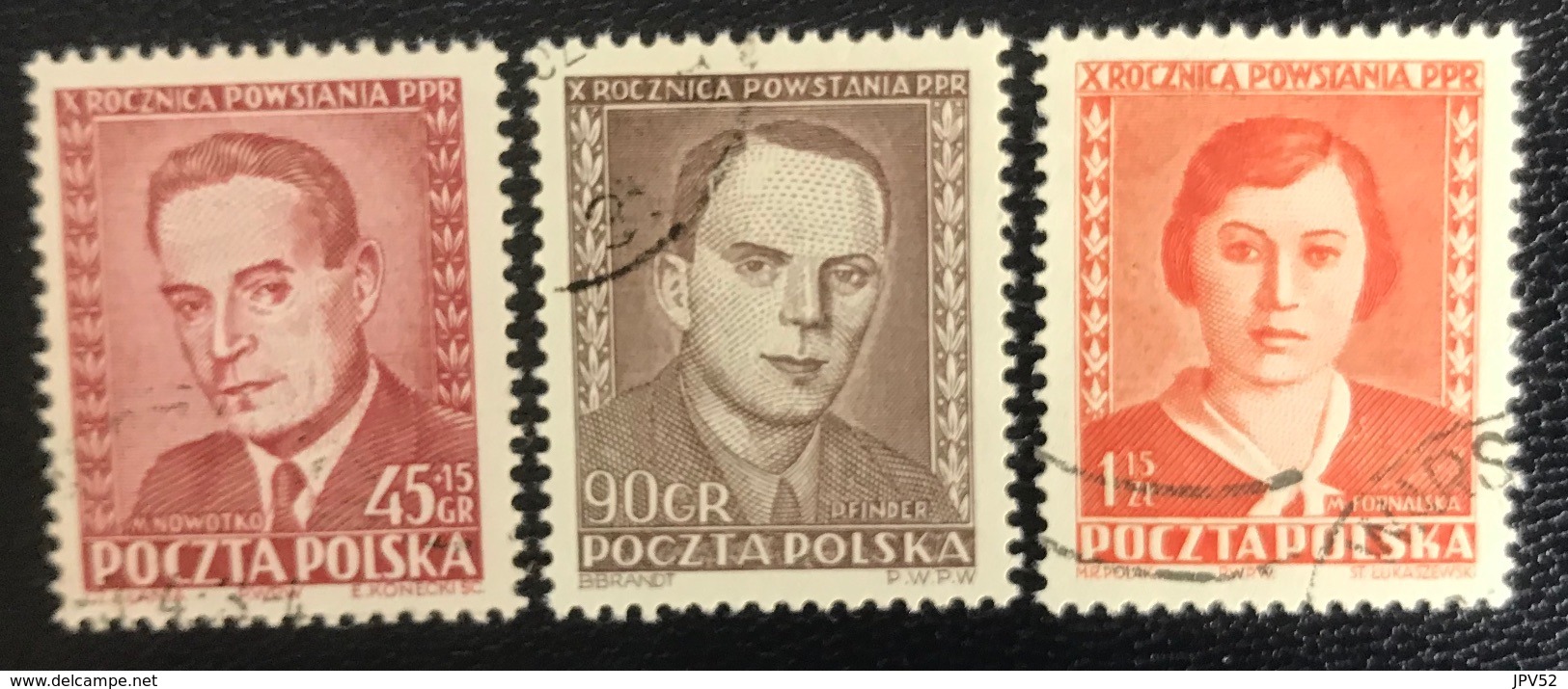 Polska - Poland - Polen - P1/3 - (°)used - 1952 - Poolse Arbeidspartij -  Michel Nr. 721#723 - Usados