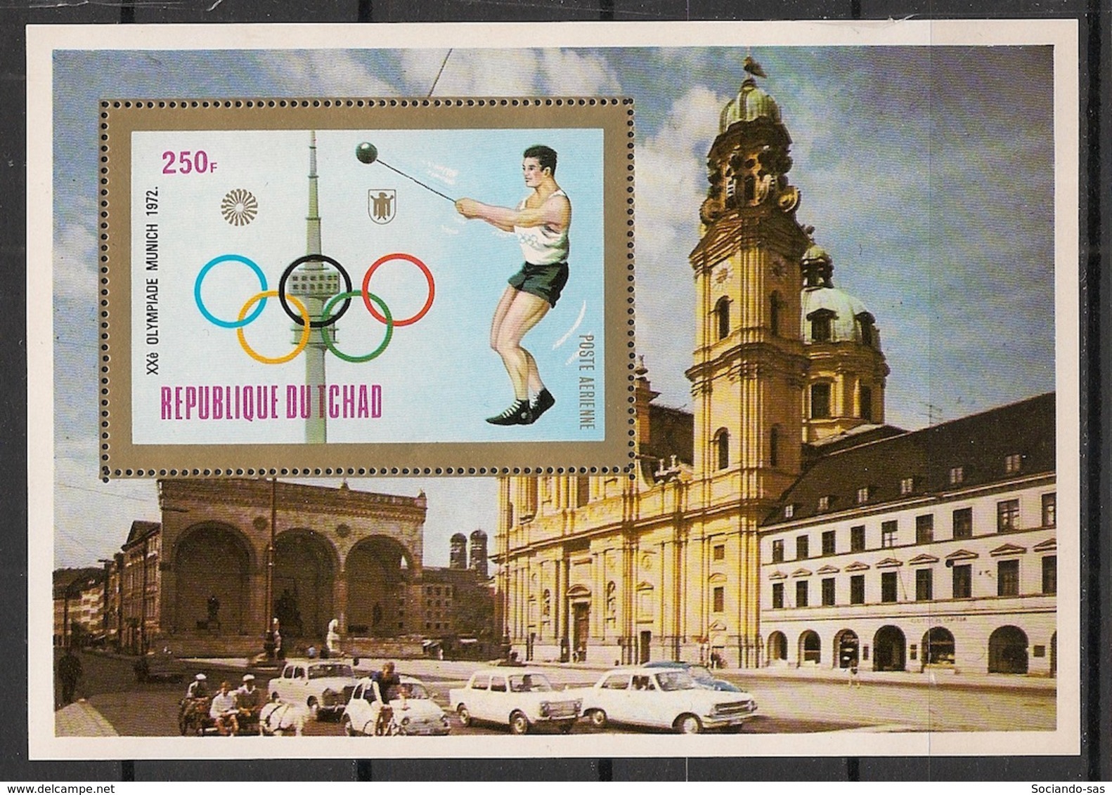 Tchad - 1972 - Bloc Feuillet BF N°Yv. 13L - Munich / Olympics - Neuf Luxe ** / MNH / Postfrisch - Tchad (1960-...)