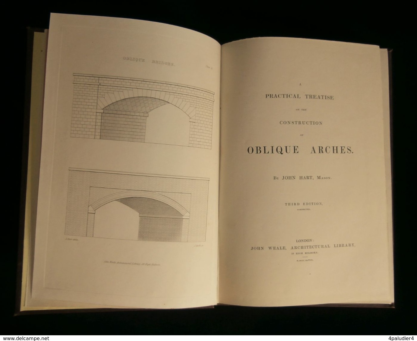 ( Ponts Architecture Génie Civil ) A PRATICAL TREATISE ON THE CONSTRUCTION OF OBLIQUE ARCHES John HART 1848 11 PLANCHES - Wissenschaft