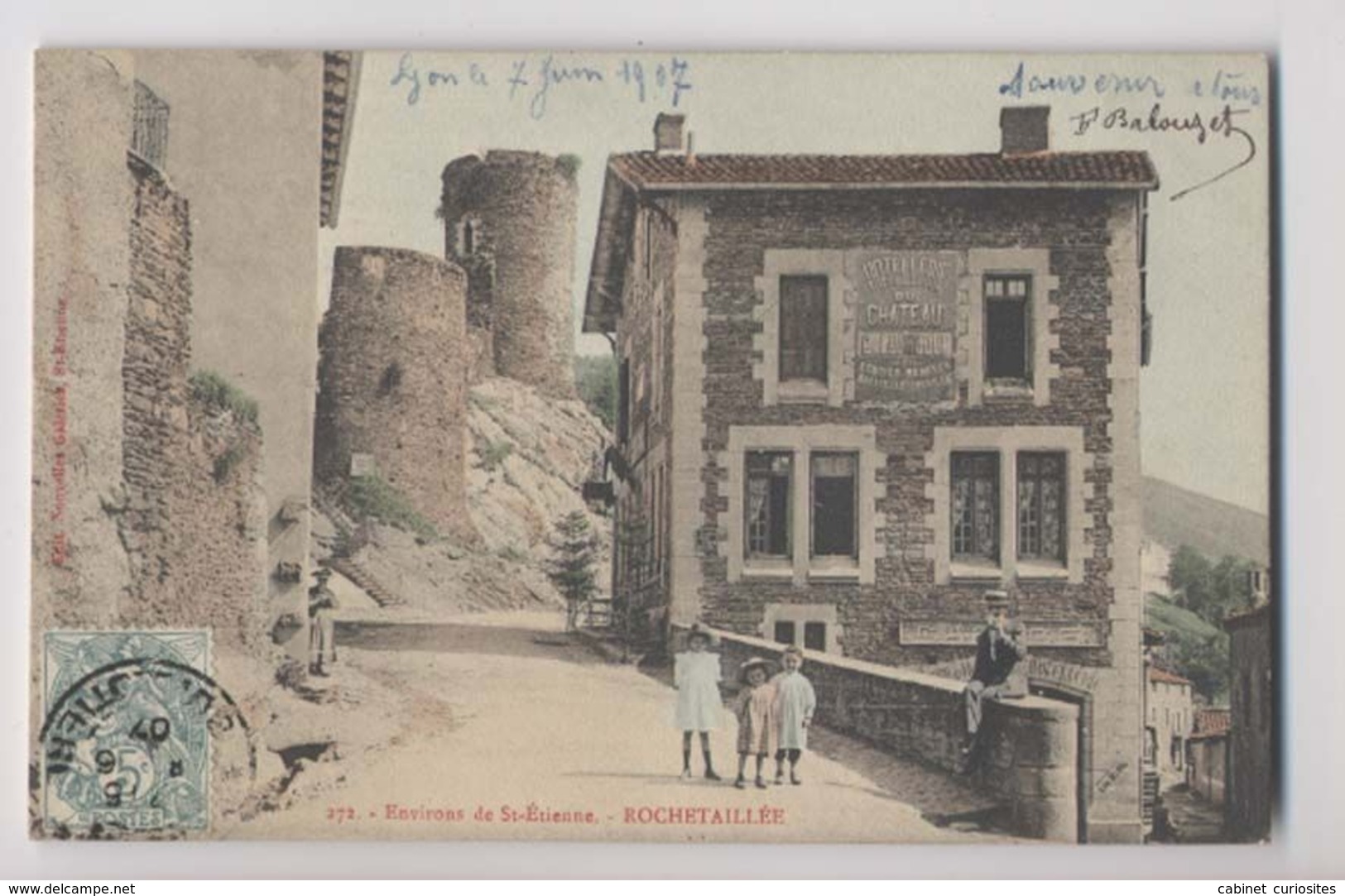 ROCHETAILLÉE - 1907 - Hotellerie Du Château - Colorisée - Animée - Ecuries - Garage - Rochetaillee